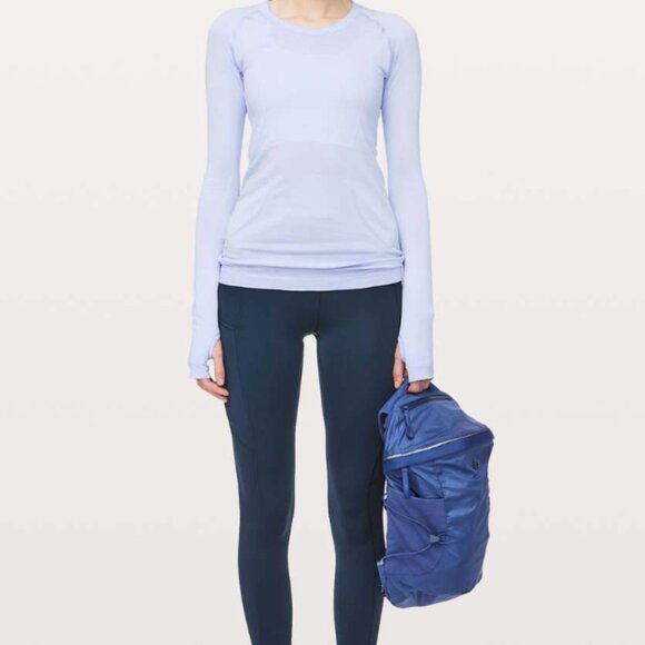 LULULEMON Swiftly Tech Long Sleeve Crew in Serene Blue Sz 12 - NWT!! - Picture 4 of 12
